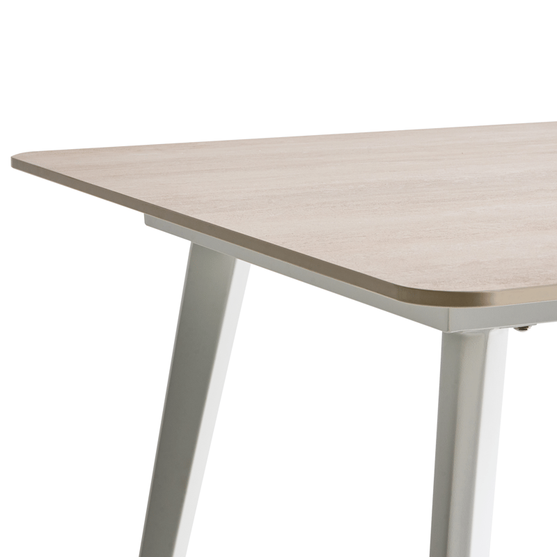 Spisebord udendørs Rodallo 90x160 cm Sten - Beige/Hvid - Havemøbler - Havebord - Spisebord & havebord