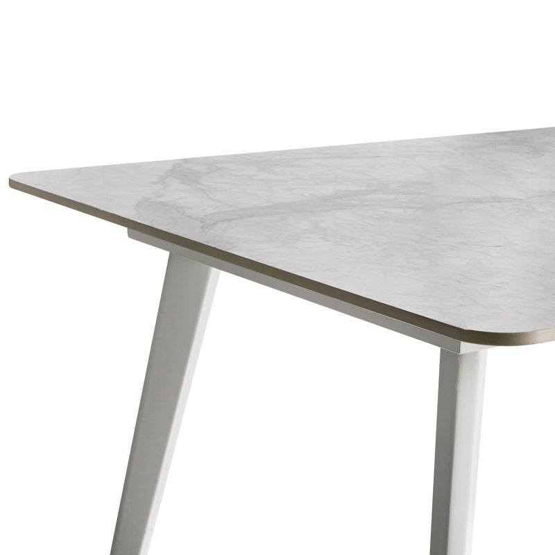 Spisebord udendørs Rodallo 90x160 cm Sten - Hvid - Havemøbler - Havebord - Spisebord & havebord