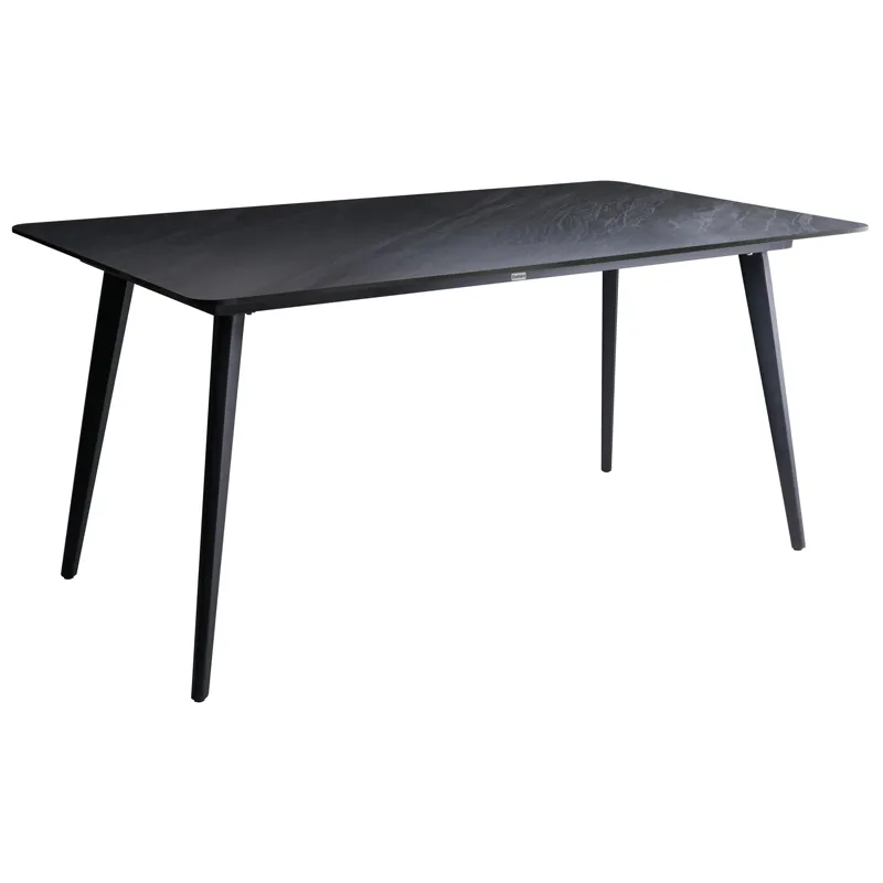 Spisebord udendørs Rodallo 90x160 cm Sten, Sort
