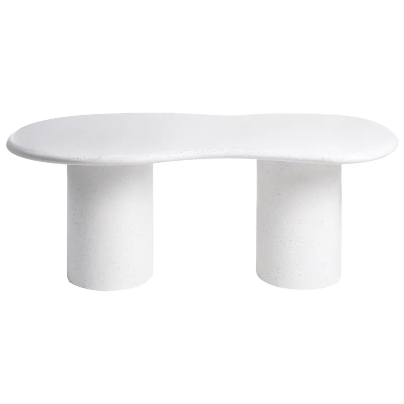 Spisebord udendørs Sirmione 200 cm terrazzoeffekt - Hvid - Havemøbler - Havebord - Spisebord & havebord