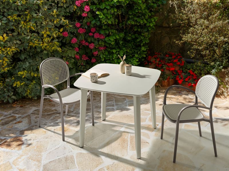 Spisebord udendørs Sorico 86x86 cm - Beige - Havemøbler - Havebord - Spisebord & havebord