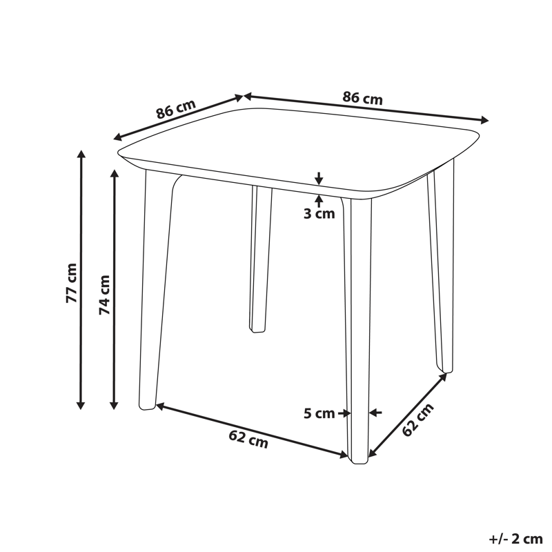 Spisebord udendørs Sorico 86x86 cm - Beige - Havemøbler - Havebord - Spisebord & havebord