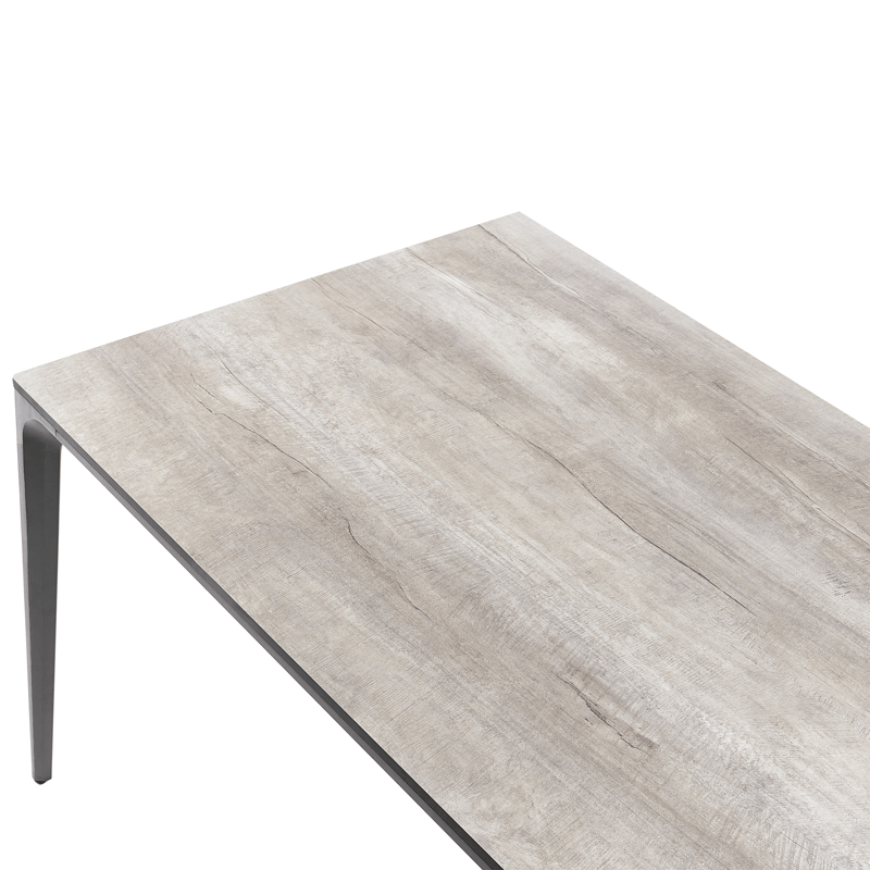 Spisebord udendørs Sovareto 180 cm imitation af træ - Grå - Havemøbler - Havebord - Spisebord & havebord