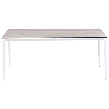 Spisebord udendørs Sovareto 90x180 cm imitation af træ - Grå/Hvid - Havemøbler - Havebord - Spisebord & havebord