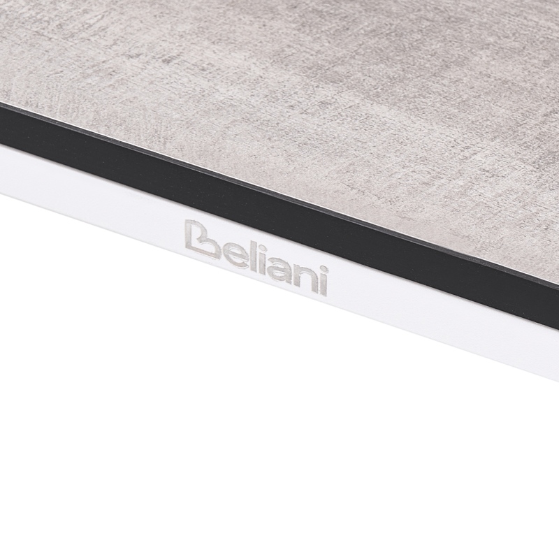 Spisebord udendørs Sovareto 90x180 cm imitation af træ - Grå/Hvid - Havemøbler - Havebord - Spisebord & havebord