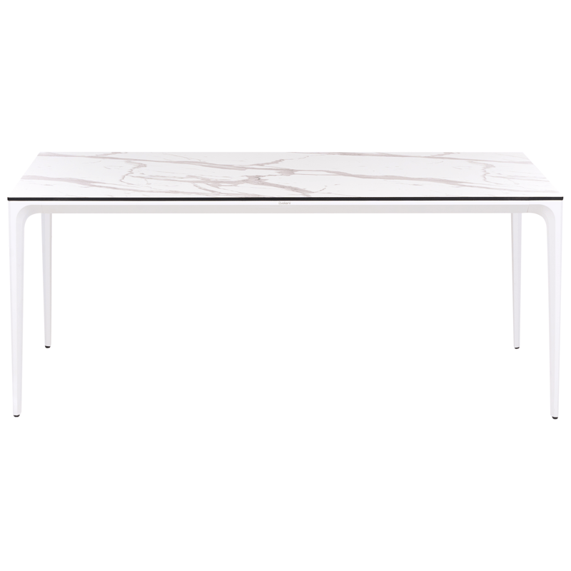 Spisebord udendørs Sovareto 90x180 cm marmoreffekt - Hvid - Havemøbler - Havebord - Spisebord & havebord