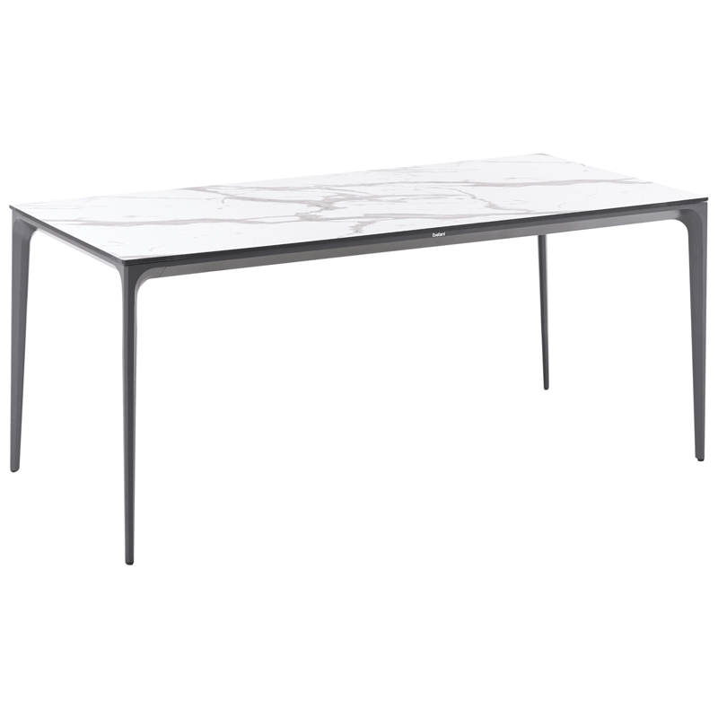 Spisebord udendørs Sovareto 90x180 cm marmoreffekt - Hvid/Grå - Havemøbler - Havebord - Spisebord & havebord