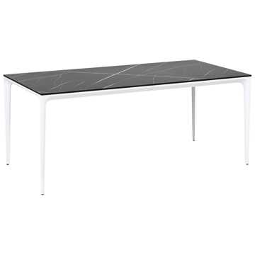 Spisebord udendørs Sovareto 90x180 cm marmoreffekt - Sort/Hvid - Havemøbler - Havebord - Spisebord & havebord