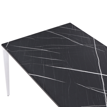 Spisebord udendørs Sovareto 90x180 cm marmoreffekt - Sort/Hvid - Havemøbler - Havebord - Spisebord & havebord