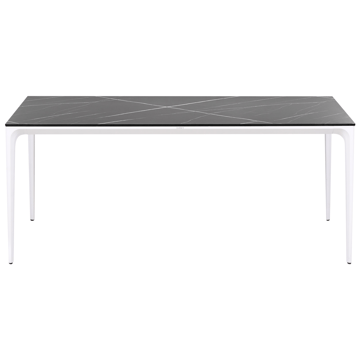 Spisebord udendørs Sovareto 90x180 cm marmoreffekt - Sort/Hvid - Havemøbler - Havebord - Spisebord & havebord