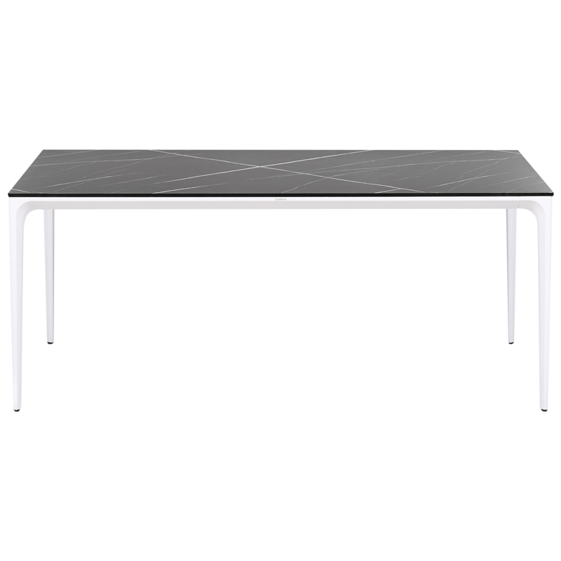 Spisebord udendørs Sovareto 90x180 cm marmoreffekt - Sort/Hvid - Havemøbler - Havebord - Spisebord & havebord
