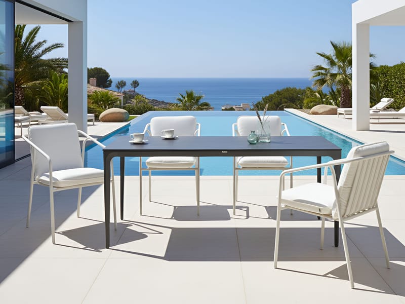 Spisebord udendørs Sovareto 90x180 cm steneffekt - Grå - Havemøbler - Havebord - Spisebord & havebord