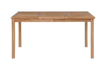 Udendørs Spisebord 150 X 90 X 77 Cm Massivt Teaktræ - Brun - Havemøbler - Havebord - Spisebord & havebord