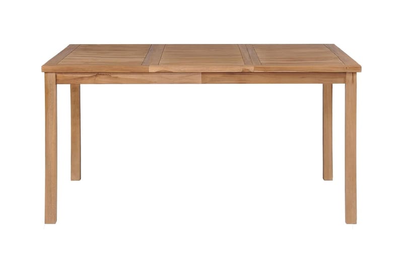 Udendørs Spisebord 150 X 90 X 77 Cm Massivt Teaktræ - Brun - Havemøbler - Havebord - Spisebord & havebord