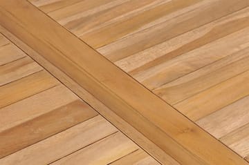 Udendørs Spisebord 150 X 90 X 77 Cm Massivt Teaktræ - Brun - Havemøbler - Havebord - Spisebord & havebord
