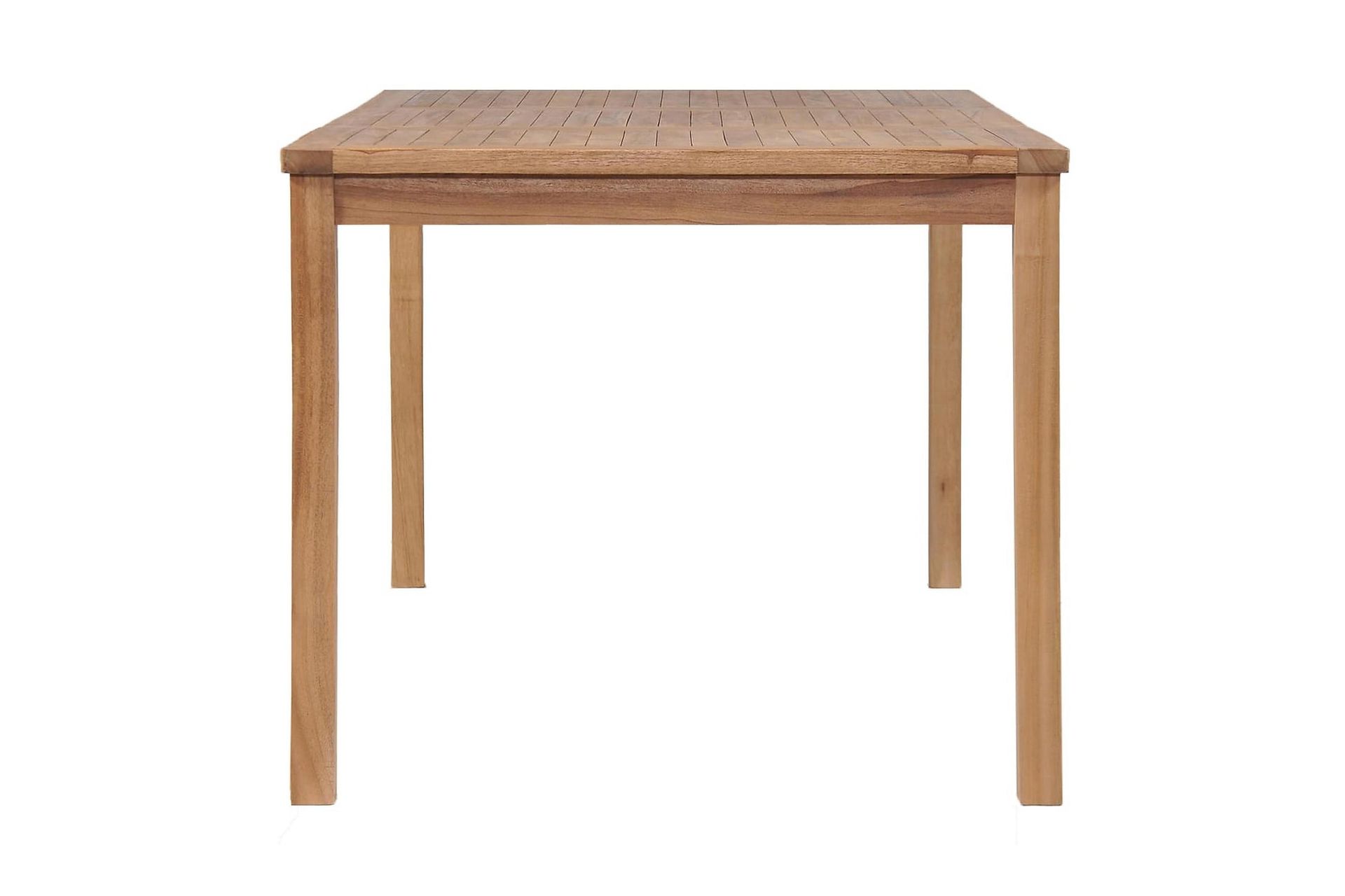 Udendørs Spisebord 150 X 90 X 77 Cm Massivt Teaktræ - Brun - Havemøbler - Havebord - Spisebord & havebord