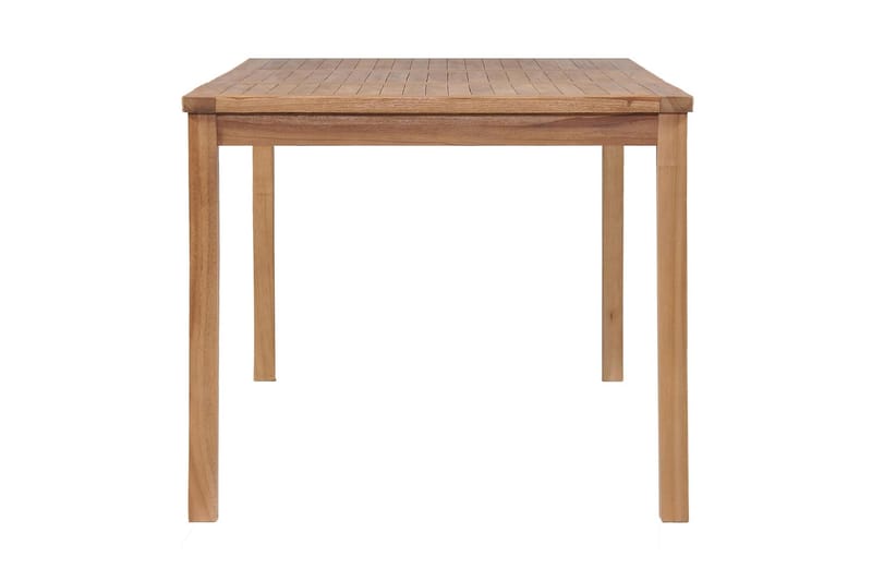Udendørs Spisebord 150 X 90 X 77 Cm Massivt Teaktræ - Brun - Havemøbler - Havebord - Spisebord & havebord