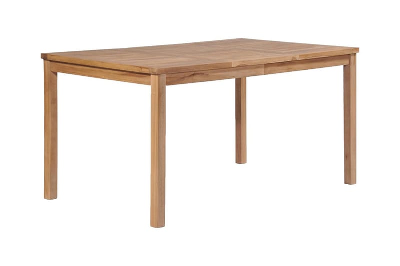 Udendørs Spisebord 150 X 90 X 77 Cm Massivt Teaktræ - Brun - Havemøbler - Havebord - Spisebord & havebord