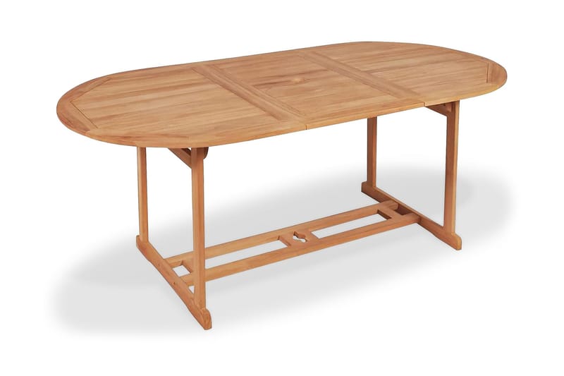 Udendørs Spisebord 180 X 90 X 75 Cm Teaktræ - Brun - Havemøbler - Havebord - Spisebord & havebord