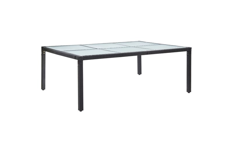 Udendørs Spisebord 200x150x74 cm Polyrattan Sort - Havemøbler - Havebord - Spisebord & havebord