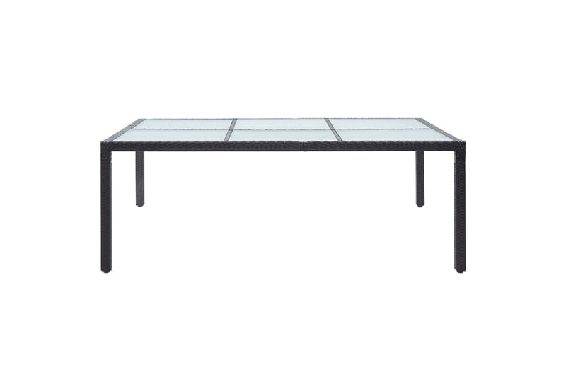 Udendørs Spisebord 200x150x74 cm Polyrattan Sort - Havemøbler - Havebord - Spisebord & havebord