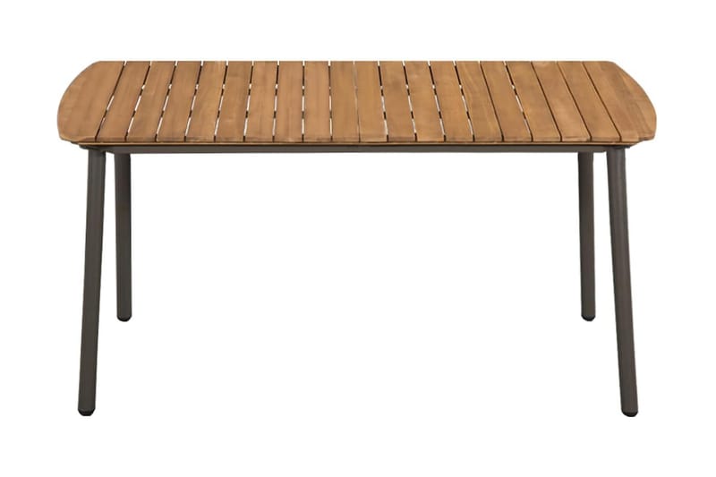 Udendørs Spisebord Akacie Og Stål 150 X 90 X 72 Cm - Brun - Havemøbler - Havebord - Spisebord & havebord