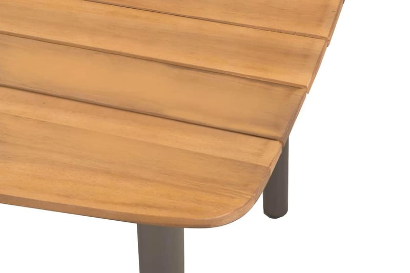 Udendørs Spisebord Akacie Og Stål 150 X 90 X 72 Cm - Brun - Havemøbler - Havebord - Spisebord & havebord