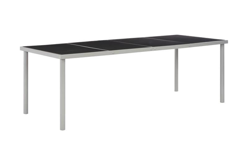 Udendørs Spisebord I Stål 220 X 90 X 74,5 Cm Sort - Sort - Havemøbler - Havebord - Spisebord & havebord