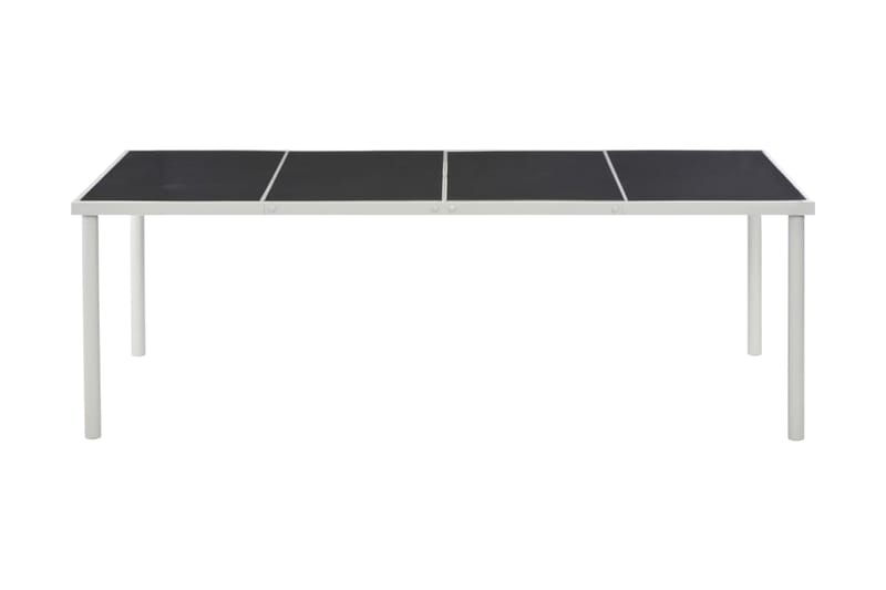 Udendørs Spisebord I Stål 220 X 90 X 74,5 Cm Sort - Sort - Havemøbler - Havebord - Spisebord & havebord