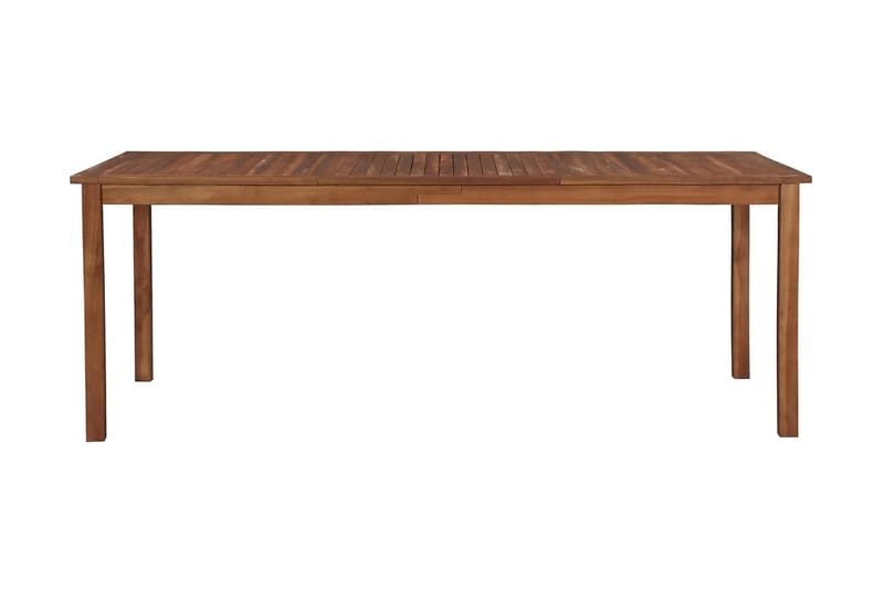 Udendørs Spisebord Massivt Akacietræ 200 X 90 X 74 Cm - Brun - Havemøbler - Havebord - Spisebord & havebord