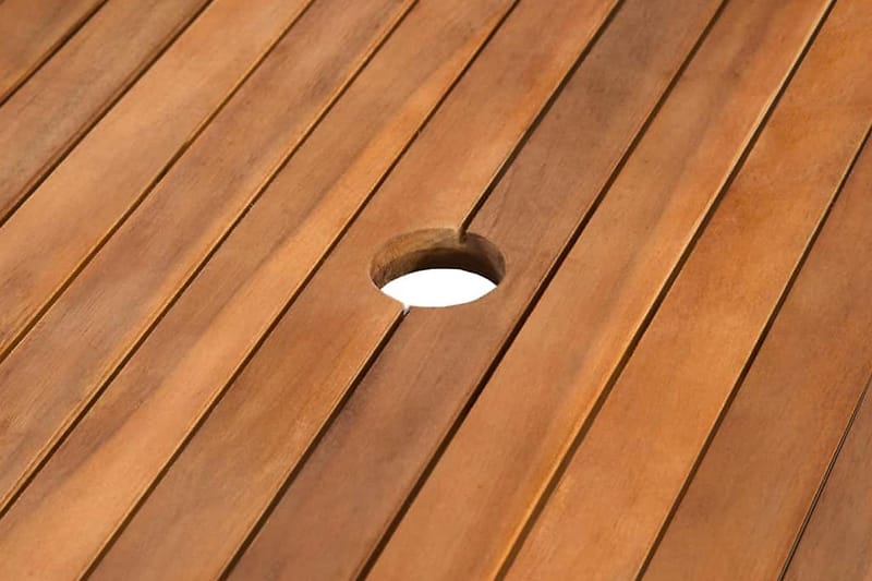 Udendørs Spisebord Massivt Akacietræ 200 X 90 X 74 Cm - Brun - Havemøbler - Havebord - Spisebord & havebord