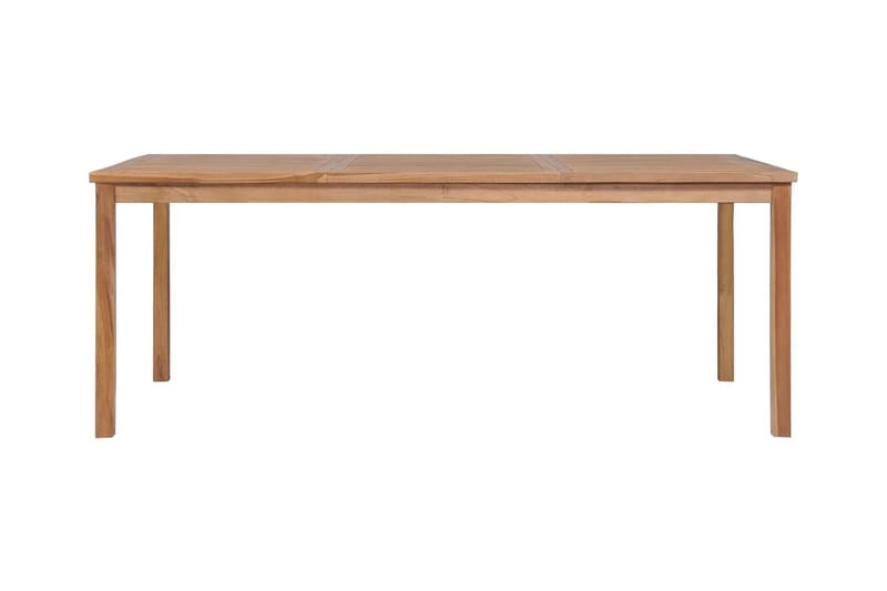Udendørs Spisebord Massivt Teaktræ 200 X 100 X 77 Cm - Brun - Havemøbler - Havebord - Spisebord & havebord