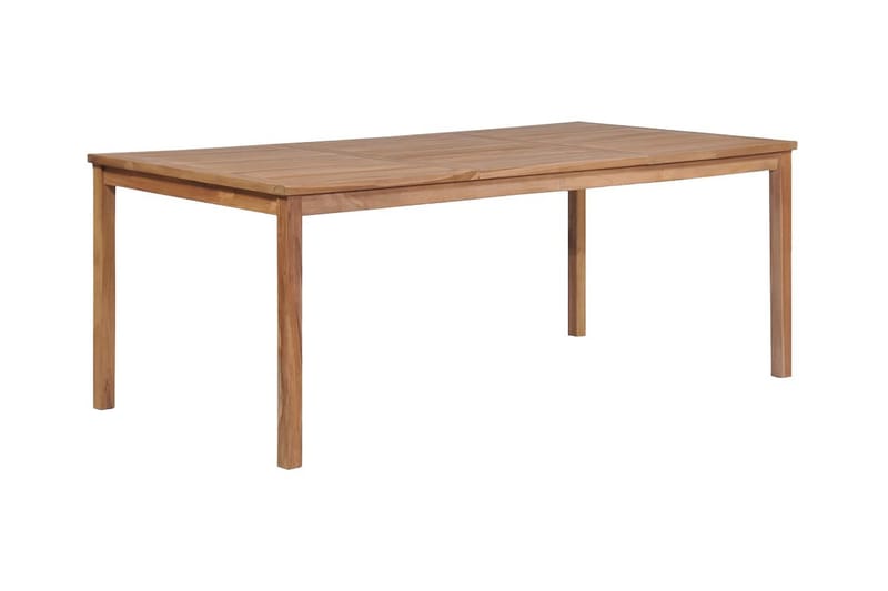 Udendørs Spisebord Massivt Teaktræ 200 X 100 X 77 Cm - Brun - Havemøbler - Havebord - Spisebord & havebord