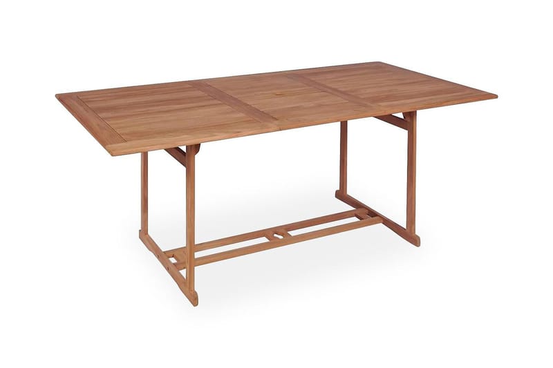 Udendørs Spisebord Rektangulær 180 X 90 X 75 Cm Teaktræ - Brun - Havemøbler - Havebord - Spisebord & havebord