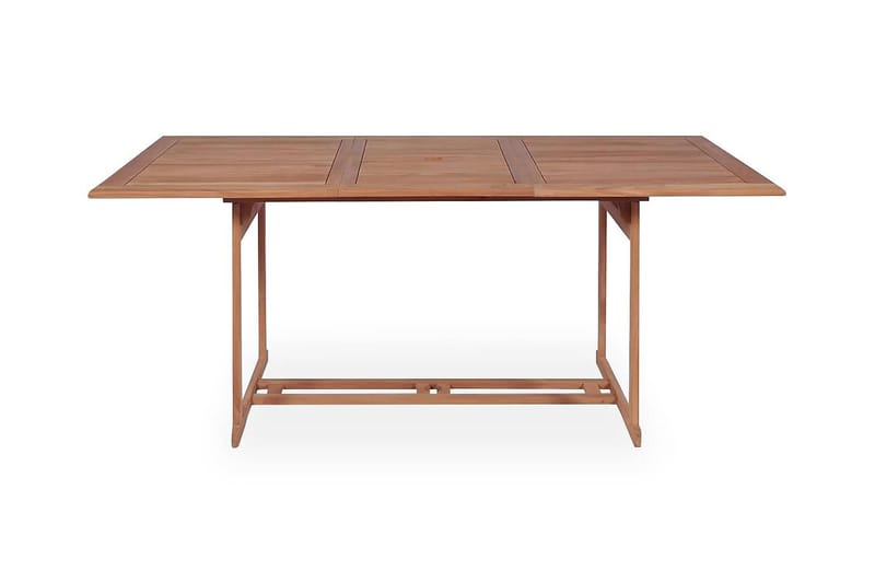 Udendørs Spisebord Rektangulær 180 X 90 X 75 Cm Teaktræ - Brun - Havemøbler - Havebord - Spisebord & havebord