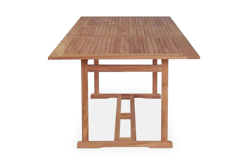 Udendørs Spisebord Rektangulær 180 X 90 X 75 Cm Teaktræ - Brun - Spisebord & havebord