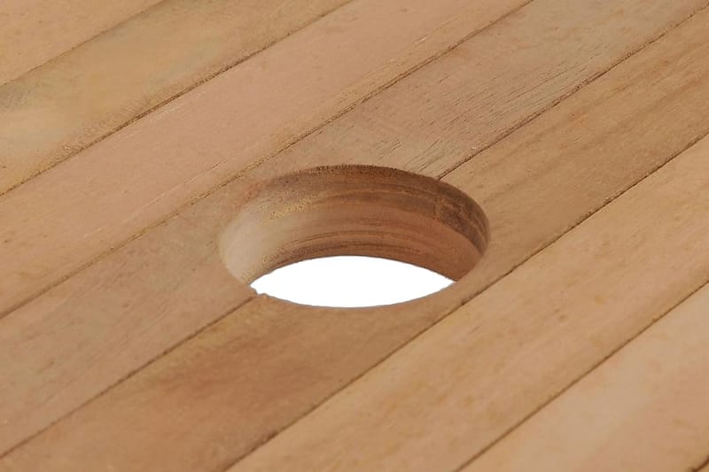 Udendørs Spisebord Rektangulær 180 X 90 X 75 Cm Teaktræ - Brun - Havemøbler - Havebord - Spisebord & havebord