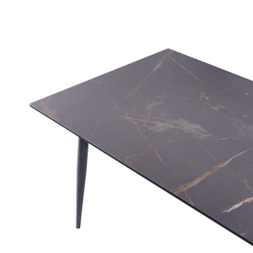 Spisebord udendørs Tolentino 90x180 cm marmoreffekt - Grå - Havemøbler - Havebord - Spisebord & havebord