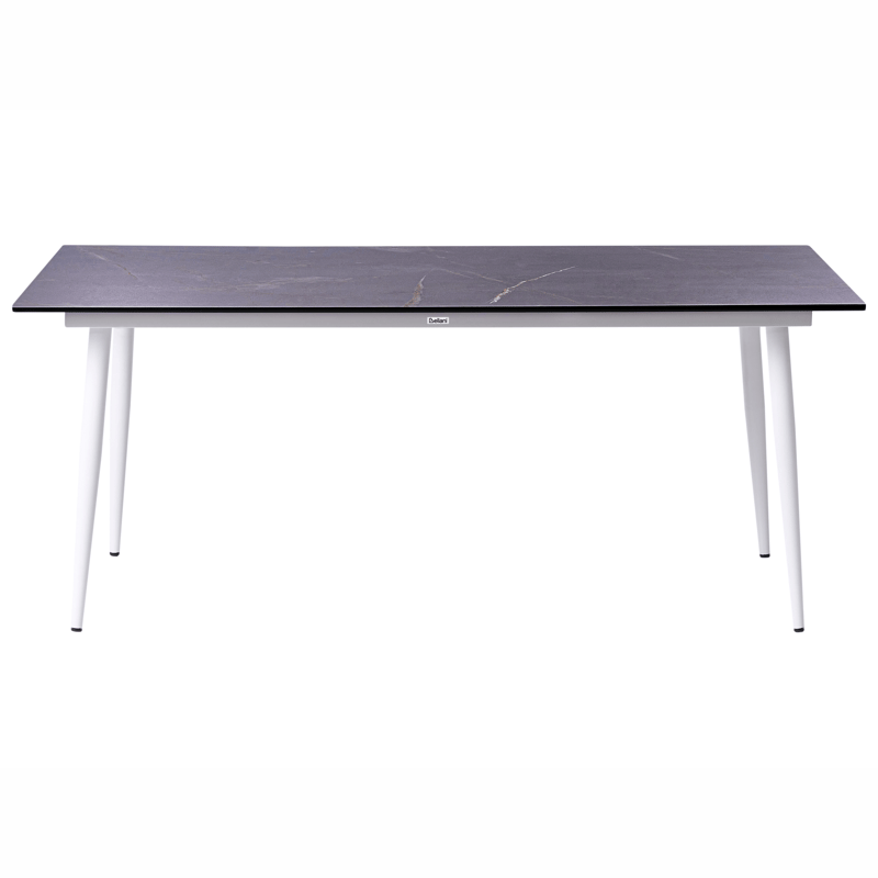 Spisebord udendørs Tolentino 90x180 cm marmoreffekt - Hvid/Grå - Havemøbler - Havebord - Spisebord & havebord