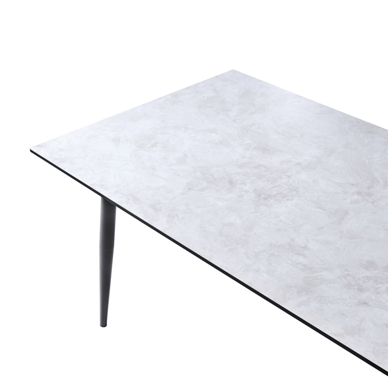 Spisebord udendørs Tolentino 90x180 cm steneffekt - Grå - Havemøbler - Havebord - Spisebord & havebord