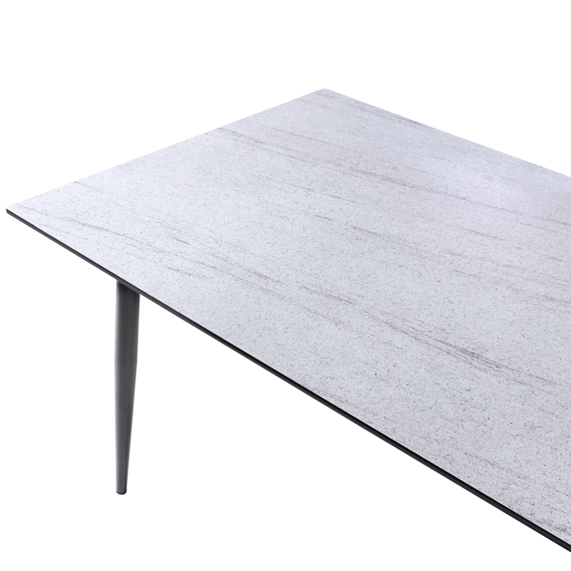 Spisebord udendørs Tolentino 90x180 cm steneffekt - Grå/Beige - Havemøbler - Havebord - Spisebord & havebord