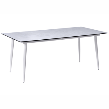 Spisebord udendørs Tolentino 90x180 cm steneffekt - Grå/Hvid - Havemøbler - Havebord - Spisebord & havebord