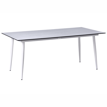 Spisebord udendørs Tolentino 90x180 cm steneffekt - Hvid/Beige - Havemøbler - Havebord - Spisebord & havebord