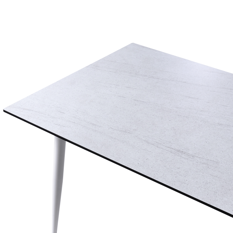 Spisebord udendørs Tolentino 90x180 cm steneffekt - Hvid/Beige - Havemøbler - Havebord - Spisebord & havebord