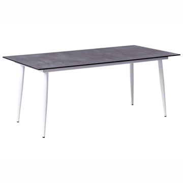 Spisebord udendørs Tolentino 90x180 cm steneffekt - Hvid/Grå - Havemøbler - Havebord - Spisebord & havebord