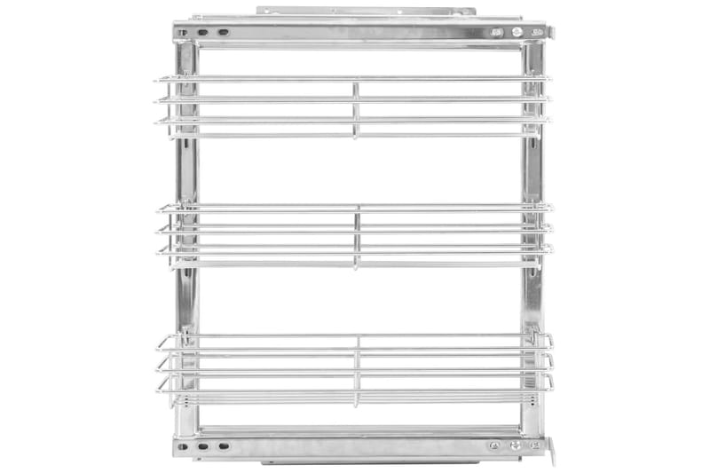 udtrækkelig trådnetskurv til køkken 3 niveauer 47x15x56 cm - Sølv - Havemøbler - Havebord - Spisebord & havebord
