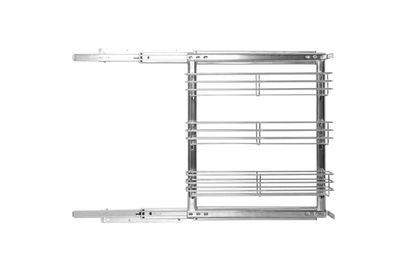 udtrækkelig trådnetskurv til køkken 3 niveauer 47x15x56 cm - Sølv - Havemøbler - Havebord - Spisebord & havebord