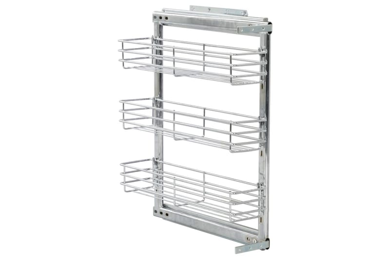 udtrækkelig trådnetskurv til køkken 3 niveauer 47x15x56 cm - Sølv - Havemøbler - Havebord - Spisebord & havebord