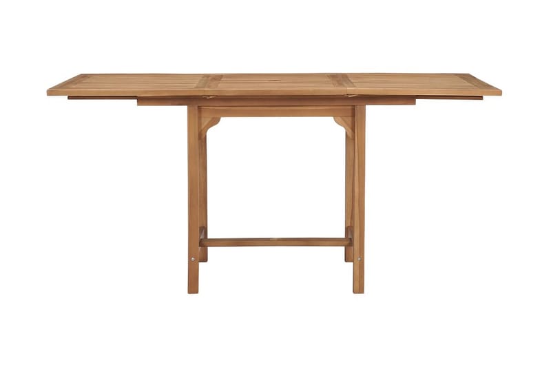Udvideligt Havebord (110-160) x 80 x 75 cm Massivt Teaktræ - Brun - Havemøbler - Havebord - Spisebord & havebord