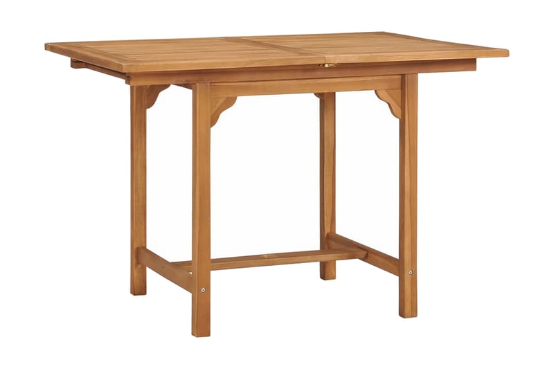 Udvideligt Havebord (110-160) x 80 x 75 cm Massivt Teaktræ - Brun - Havemøbler - Havebord - Spisebord & havebord
